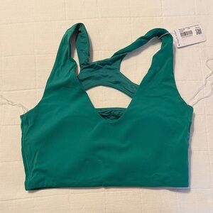 Lululemon Bend This Scoop and Cross Bra - Cascadia Green